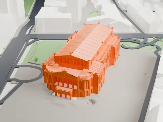 Alte Oper model, South view