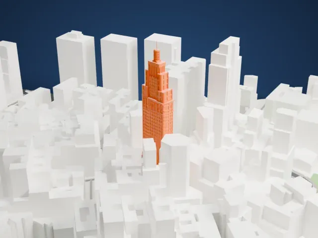 Altino Arantes Building model, East view