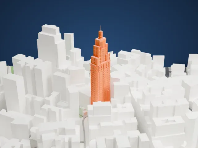 Altino Arantes Building model, South view