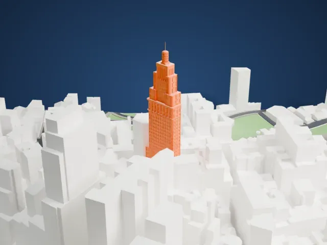 Altino Arantes Building model, West view