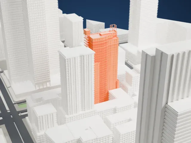 Altitude Montreal model, East view