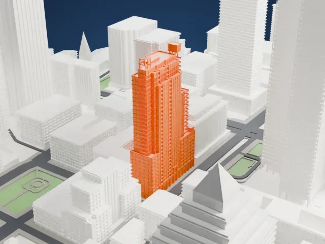 Altitude Montreal model, West view