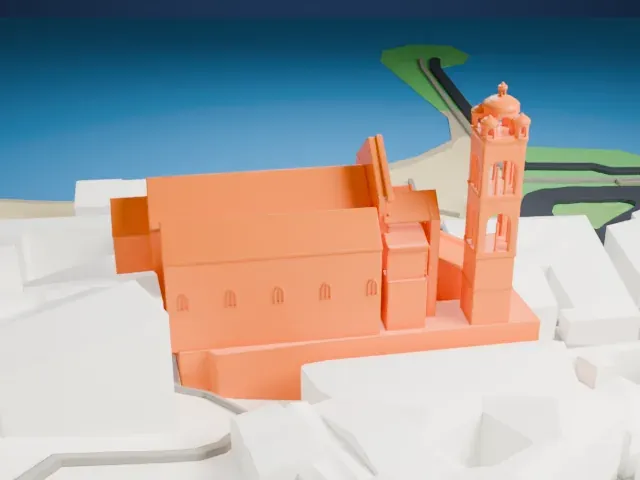 Amalfi Cathedral model, North view