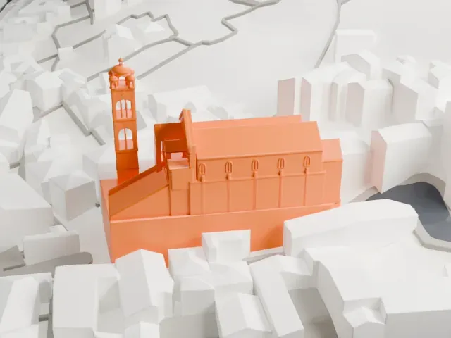 Amalfi Cathedral model, South view
