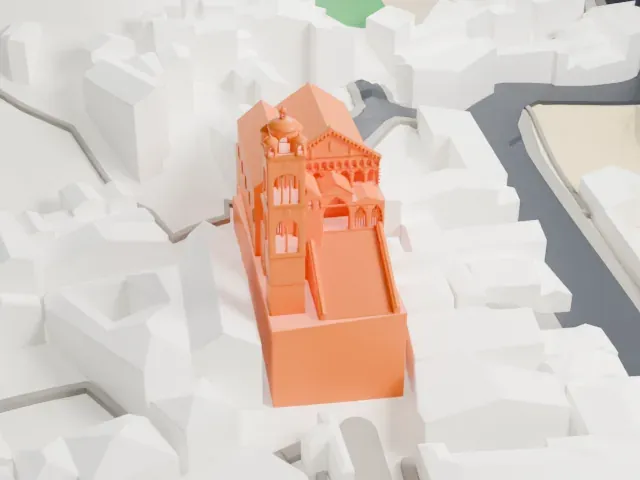 Amalfi Cathedral model, West view