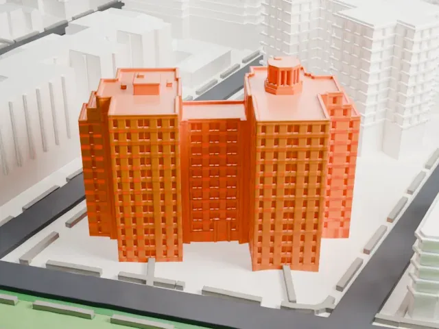 Amalgamated Housing Cooperative model, North view