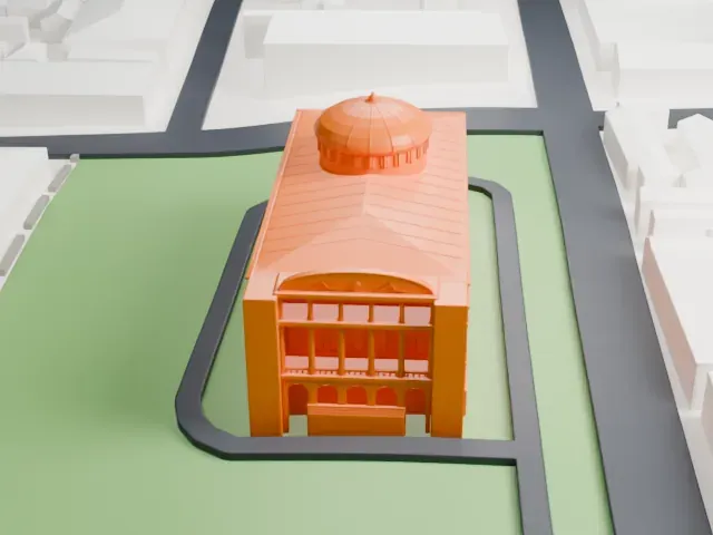 Amazon Theatre model, East view