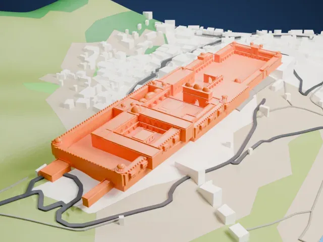 Amber Fort model, South view
