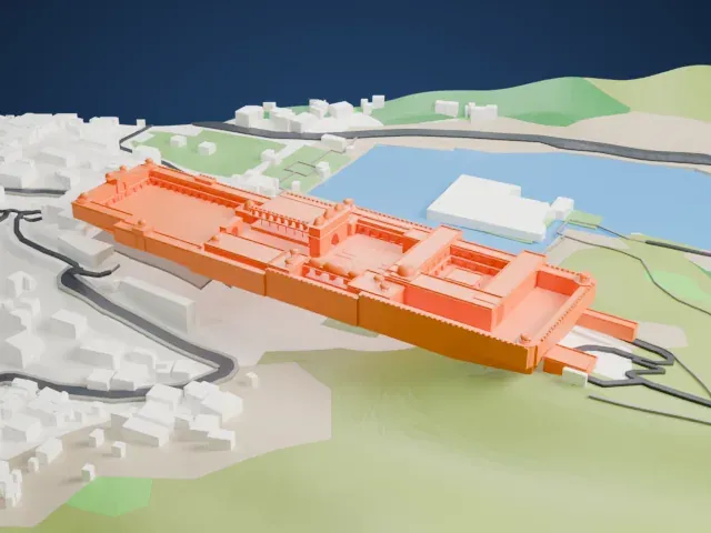 Amber Fort model, West view