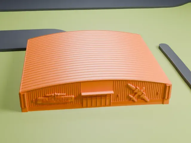 Amelia Earhart Hangar Museum model, East view