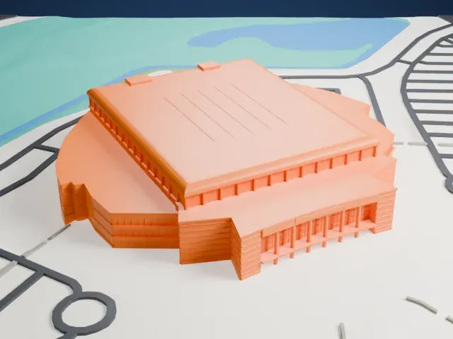 Amerant Bank Arena model, South view