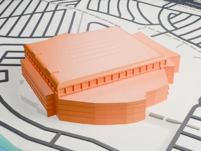 Amerant Bank Arena model, West view