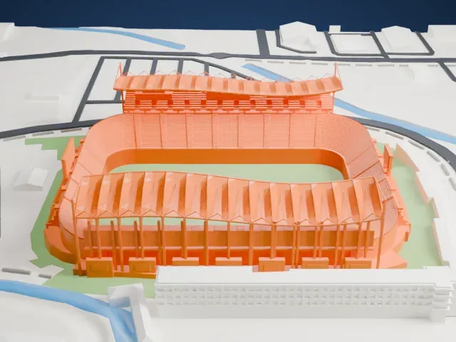 America First Field model, East view