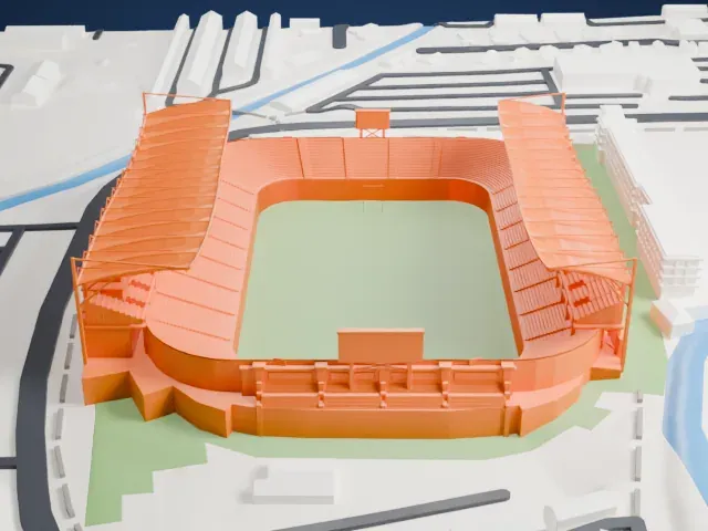 America First Field model, South view