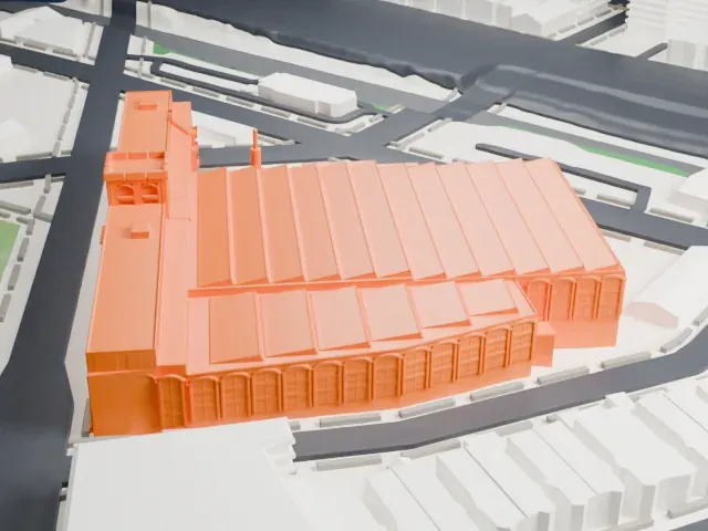 American Bank Note Company Printing Plant model, East view