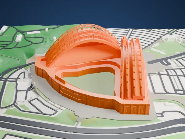 American Family Field model, East view