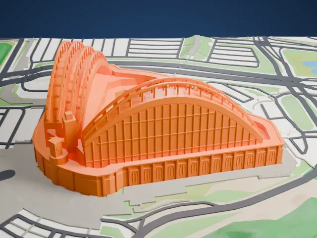 American Family Field model, West view