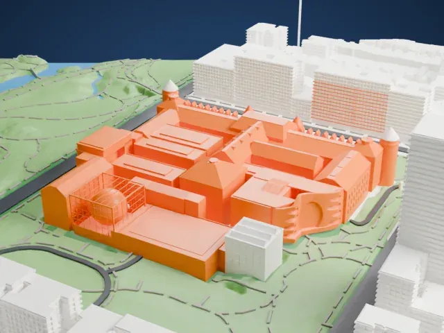 American Museum of Natural History model, North view
