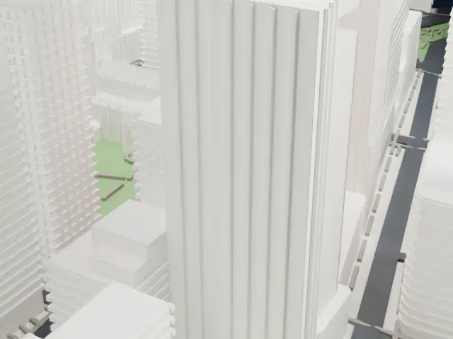 American Stock Exchange Building model, North view