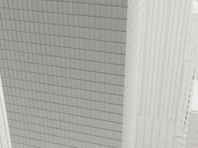 American Stock Exchange Building model, West view