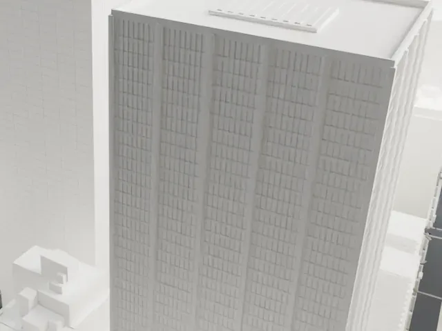 American Surety Building model, North view
