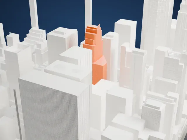 Americas Tower model, North view
