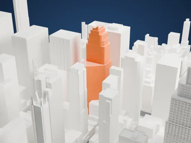 Americas Tower model, West view