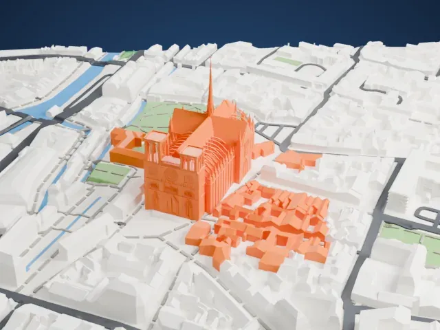 Amiens Cathedral model, West view