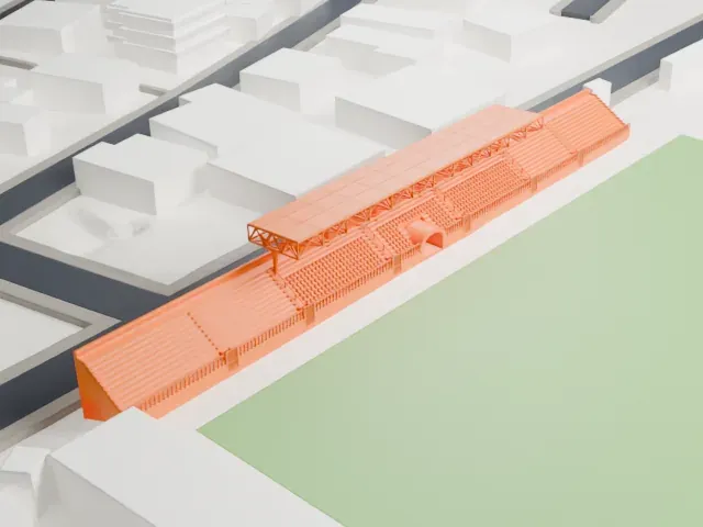 Ammochostos Epistrofi Stadium model, East view