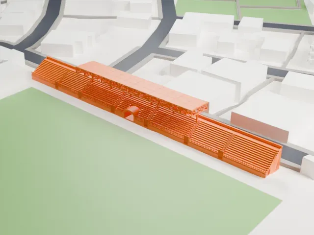 Ammochostos Epistrofi Stadium model, North view