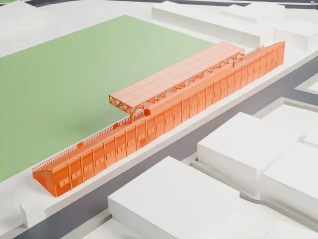 Ammochostos Epistrofi Stadium model, West view