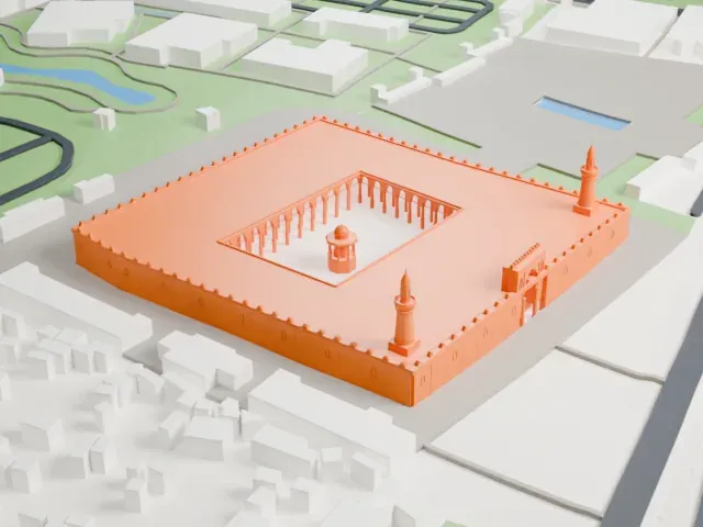 Amr ibn al-As Mosque model, North view