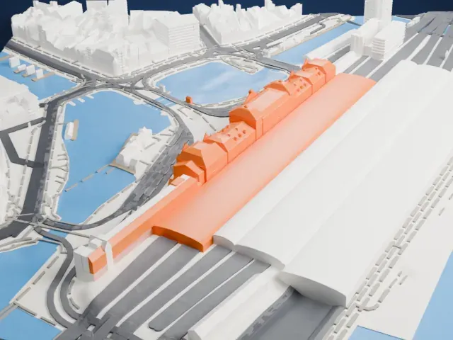 Amsterdam Centraal model, East view