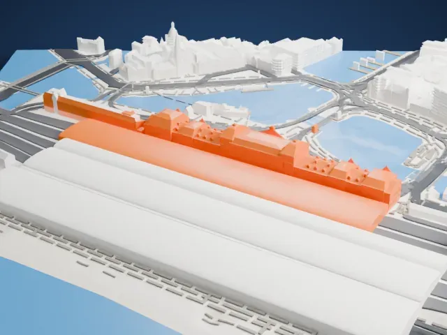 Amsterdam Centraal model, North view