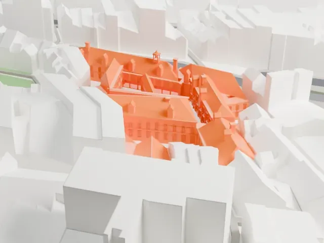 Amsterdam Museum model, East view