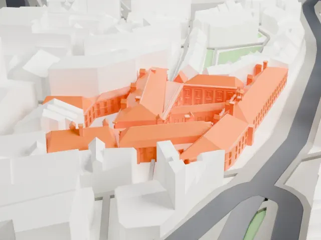Amsterdam Museum model, North view