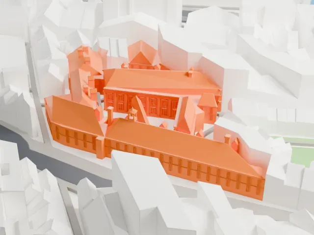 Amsterdam Museum model, West view