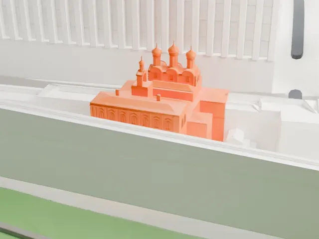 Amusement Palace model, West view