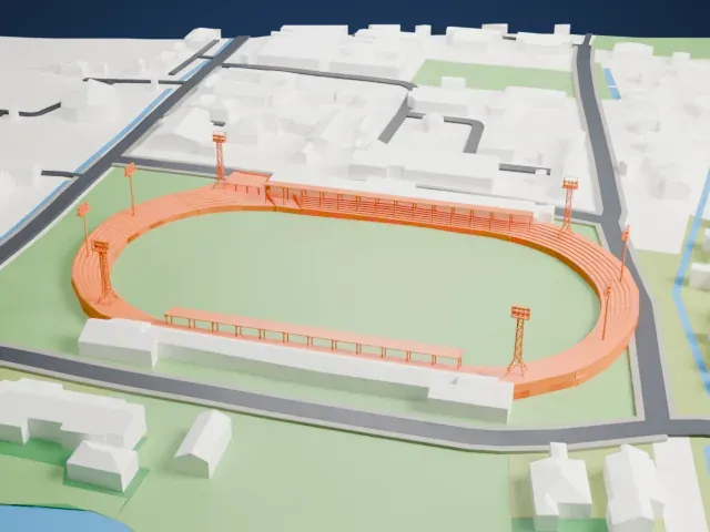 André Kamperveen Stadion model, North view