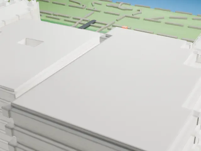 Andrew Carnegie Mansion model, East view
