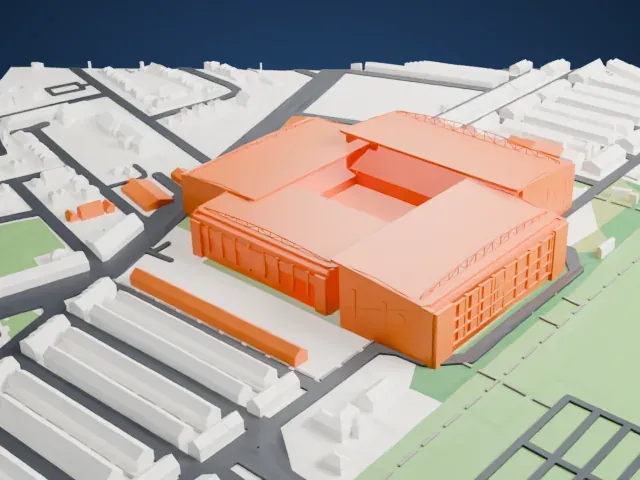 Anfield model, East view