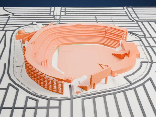 Angel Stadium model, East view