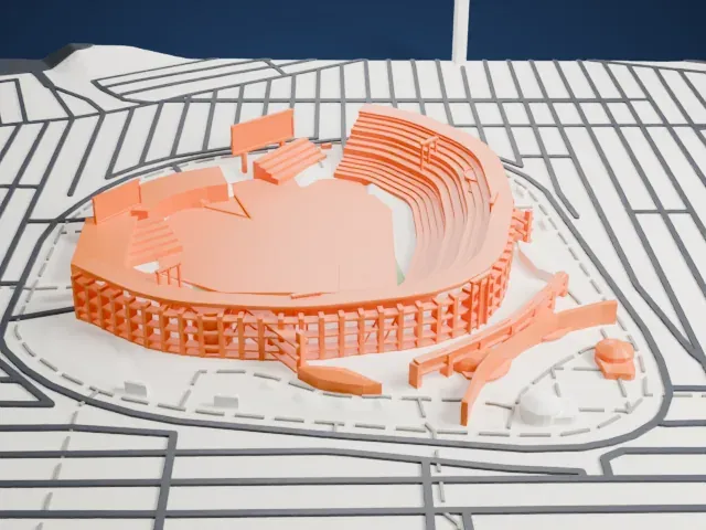 Angel Stadium model, West view