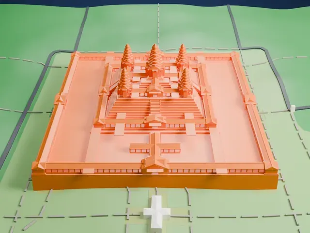 Angkor Wat model, West view