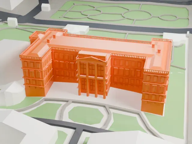Anichkov Palace model, East view