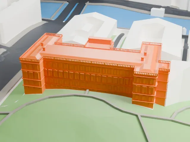 Anichkov Palace model, West view