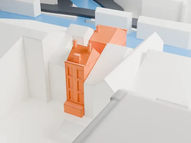 Anne Frank House model, East view