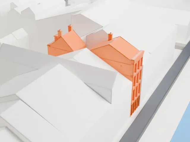 Anne Frank House model, North view