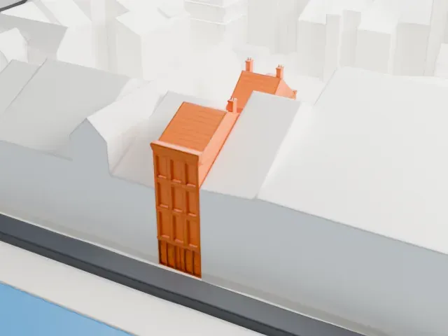 Anne Frank House model, West view