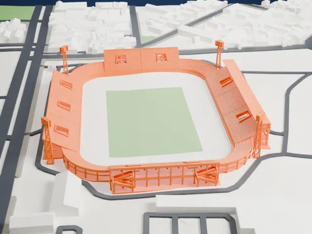 Antonio Aranda Stadium model, North view